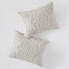 Vynxaria Tufted Cotton Chenille Medallion Comforter Set - Grey King/Cal King, Shabby Chic Style - 3 of 4