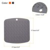 Unique Bargains Heat Resistant Silicone Non-Slip Flexible Trivet Mat 6.9 Inch Orange, Deep Gray 2 Pcs - 2 of 3