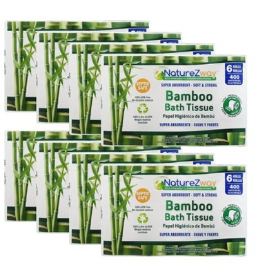 NatureZway Bamboo Bath Tissue - Case of 8/6 ct