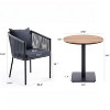 VisioGear Patio Accent Table Sets, 5 Pieces Outdoor Dining Set with Cushions, Patio Chair with Round Table for Lawn, Gray, 22.05"*24.41"*30.71" - 2 of 4