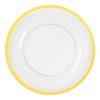 Smarty Had A Party 13" Clear w/ Gold Rim Round Disp. Plastic Charger Plates - 60 pcs - 2 of 4