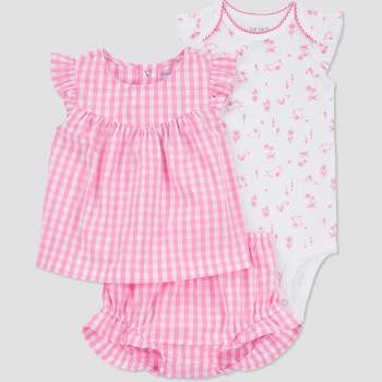 Carter's Just One You® Baby Gingham Bunny Top & Bottom Set - Pink