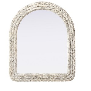 Elegant Lighting Arch Cornhusk Mirror 30x36 in Linen White - 1 of 4