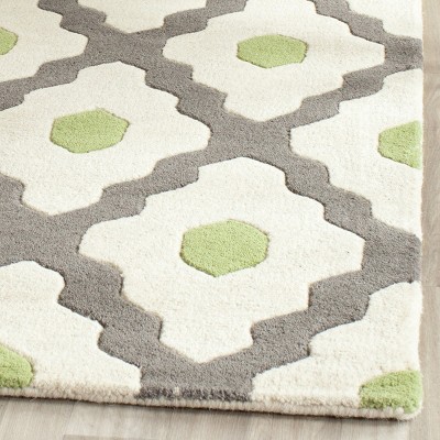 Handmade Multicolor Tufted Wool Area Rug 5' x 8'