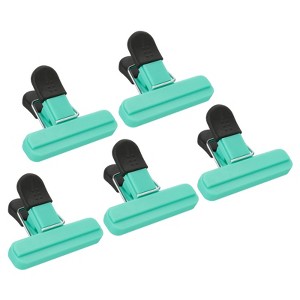 Unique Bargains Plastic Stainless Steel Storage Clips for Food Bag Sealing Paper File Photo 5 Pcs - 1 of 4