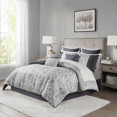 12Pcs Comforter Set, Solid Bedding Set, Microfiber Bed Comforter
