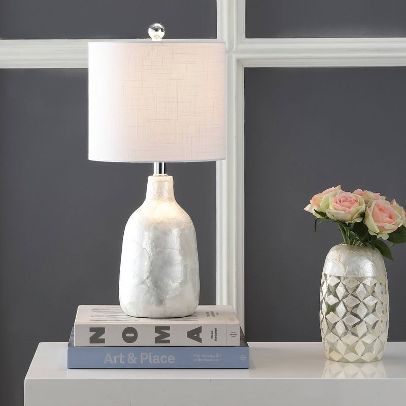 21&#34; Lucille Seashell Table Lamp (Includes LED Light Bulb) Pearl White - JONATHAN Y, 3 of 6