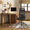 FDW Big and Tall Office Chair Mesh Chair with Lumbar Support and Adjustable Headres, Black - 2 of 4