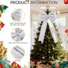 24" Christmas Tree Topper Bow Set – 25-Piece Satin Ribbon Bows for Xmas Tree, Home & Party Decorations - 4 of 4