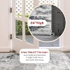 Machine Washable Area Rugs Lightweight Throw Soft Carpet Boho Botanical Floral Ultra-Thin Indoor Rug - 4 of 4