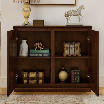 Airsurfer Modern Storage Cabinet, Buffet Cabinet with Storage, Narrow Side Cabinet for Living Room Entryway Hallway Kitchen, Coffee Bar