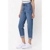 Women's High Rise Double Rolled Cuff Mom Jeans - CELLO - 3 of 3