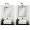 Amanti Art Mirror Makeover Bathroom Mirror Frame Border Kit - Fully Assembled Peel and Stick Frame - Mirror NOT Included - Vista Brushed Nickel Trim - 4 of 4