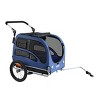 LAOTIES 2-in-1 Dog Bike Trailer And Pet Jogging Stroller,Foldable Carrier Cart with Quick Release Wheels,100 lbs Capacity - 2 of 4