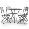 vidaXL 5 Piece Patio Dining Set Expanded Metal Mesh Anthracite - 2 of 4