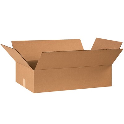 The Packaging Wholesalers Flat Corrugated Boxes 24" x 14" x 6" Kraft 25/Bundle BS241406