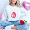 Simply Sage Market Women's Graphic Sweatshirt Coquette Valentine Cupcake - 2 of 4