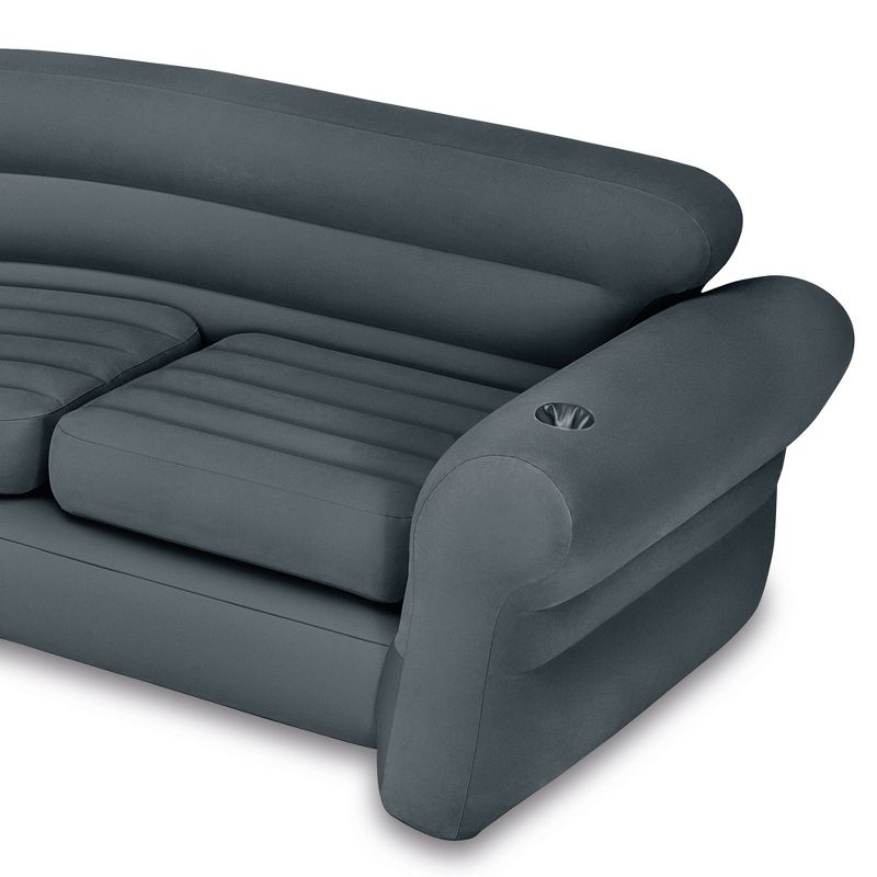 Intex Inflatable Couch Sectional, Gray & Intex Inflatable Couch Sectional, Beige, 3 of 7