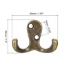 Unique Bargains Zinc Alloy Double Prong Retro Hanging Towel Backpack Clothes Scarf Keys Hat Wall Hooks 8 Pcs - 2 of 4