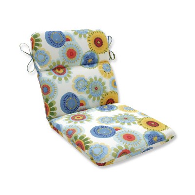 Outdoor Chair Cushion - Blue/white/yellow Floral : Target