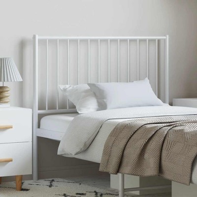 VidaXL Classic Eco-friendly White Metal Headboard - Robust Steel Construction, Comfortable Support, Easy Assembly, Fits Standard Size Beds