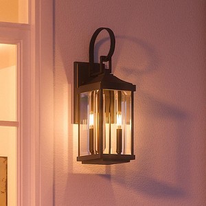 Urban Ambiance Luxury Colonial Outdoor Wall Light,  21-3/4" x 7",  Olde Bronze Finish, UHP1193 - 1 of 4