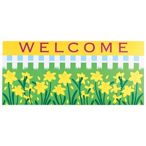 Dicksons Magnolia Garden Welcome Daffodils Floral Yellow 22 x 10 Rubber Outdoor Doormat Insert - 1 of 1