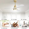 Sofucor Low Profile Ceiling Fan With Lights Remote Control 48'' Modern Wood Blade Ceiling Fan For Bedroom Living Room Indoor Outdoor Farmhouse Patio - 4 of 4
