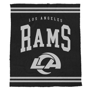 NFL Los Angeles Rams Midnight Logo Cozy Knit Blanket - 1 of 2