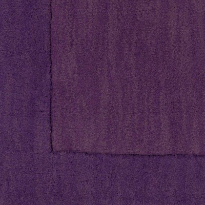 Greene Dark Purple Wool High Pile Rectangular Rug