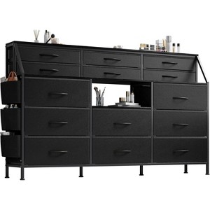 Jojoka Modern 14-Drawer Fabric Dresser with Wood Tabletop and Metal Frame Floor Mount - 1 of 4