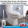 Toilet Brush and Holder Set, By Lola Products, Classic Version, Durable Bristles for Deep Cleaning, w/ Compact Space Saving Storage Holder, 2 Pack - 4 of 4