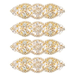 Unique Bargains Sparkling Elegant Crystal Rhinestone Applique for Party Clothing Sewing - 1 of 4