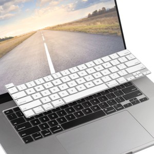 Insten Keyboard Cover Protector Compatible with 2020 Macbook Pro 13", Ultra Thin Silicone Skin, Tactile Feeling, Anti-Dust, White - 1 of 4