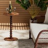 Ridstar Modern Decorative Side Table with Solid Wood Legs for Living Room, Bedroom & Bathroom-Brown - 2 of 4