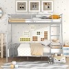Streamdale Full XL Over Queen Metal Bunk Bed, Sliver - 2 of 4