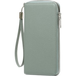 Clotth Womens RFID Blocking Wallet - Large Capacity PU Leather Zip Around Clutch with Detachable Wristlet, Easy to Use for Daily & Travel - 1 of 4