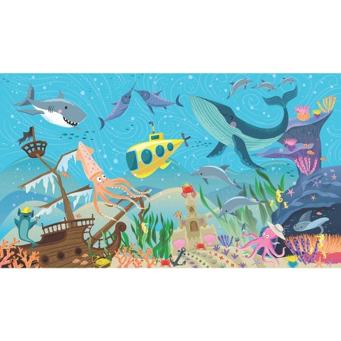 Underwater Discovery Wall Mural Blue/Green - RoomMates: Vinyl Self-Adhesive for Ceilings & Walls - image 1 of 4