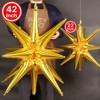 PartyWoo Foil Balloons Gold Star Starburst Point 42 Inch 2 pcs - 2 of 4