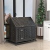 LAOTIES 45" Heavy Duty Indestructible Dog Crate Kennel,Escape-Proof Metal Cage with Roof,Lockable Wheels And Removable Trays - 3 of 4
