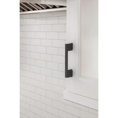 Matte Black Modern Bronze Bar Cabinet Pulls, 10-Pack