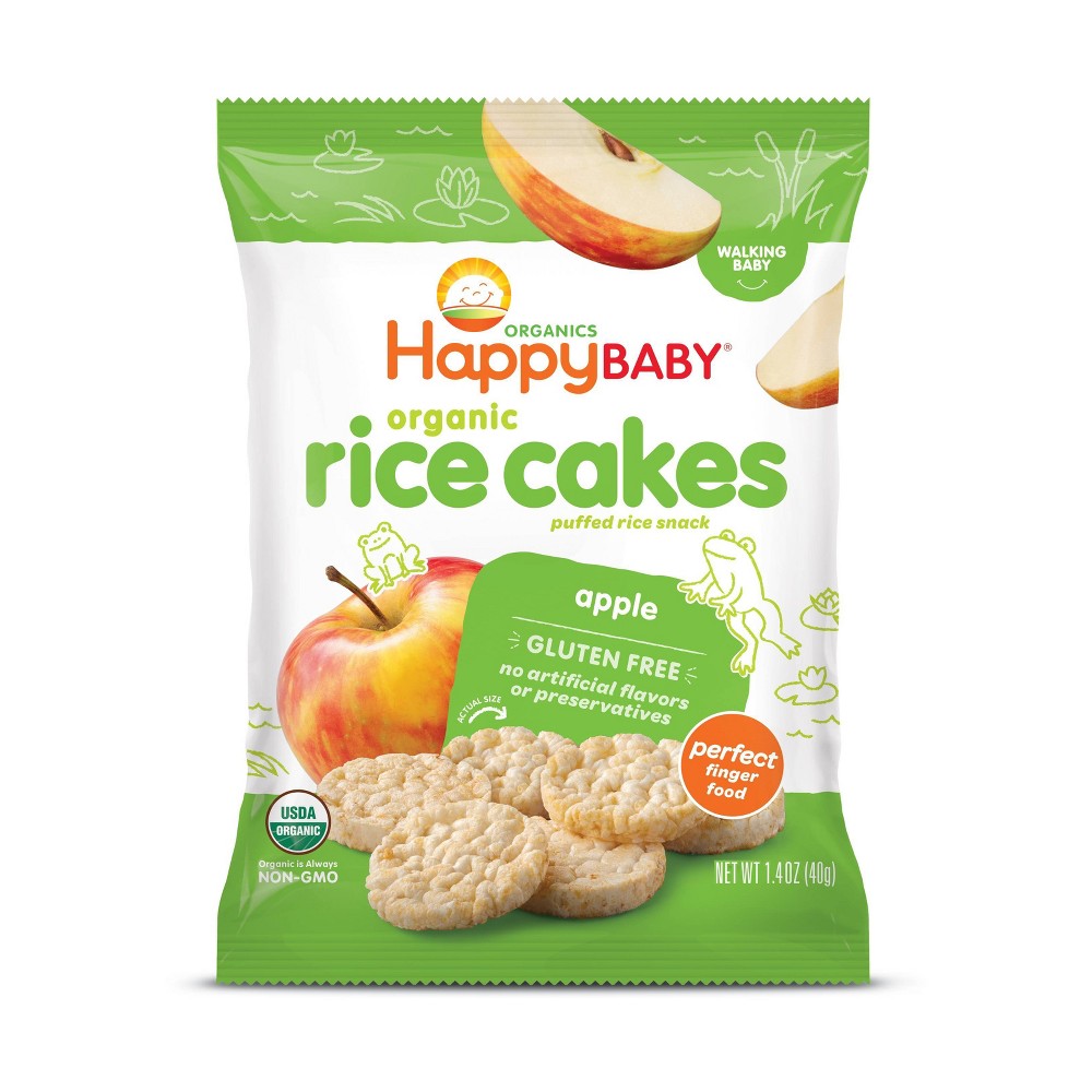 UPC 853826003256 product image for HappyBaby Organic Apple Baby Rice Cakes - 1.4oz | upcitemdb.com