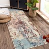 Area Rug with Rubber Backing Machine Washable Rug Modern Abstract Low Pile Rugs Foldable Stain Resistant Indoor Carpet for Living Room Bedroom - 2 of 4