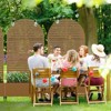 PexFix 72 in. H x 35 in. W Brown Metal Arch Wall Planter Box with Trellis for Climbing Plants - 4 of 4
