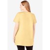 Woman Within Plus Size Perfect Short-Sleeve Scoop-Neck Henley Tunic - 3 of 4