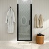 ONWITH 34 to 35-1/2 in. W x 72 in. H Pivot Swing Frameless Shower Door in Black with Clear Glass - 2 of 3