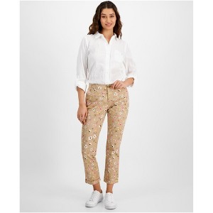 Tommy Hilfiger Womens Floral-Print Casual Chino Pants - 1 of 1