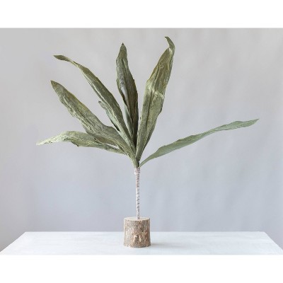 Green Faux Fern Leaf 32" Tabletop Topiary