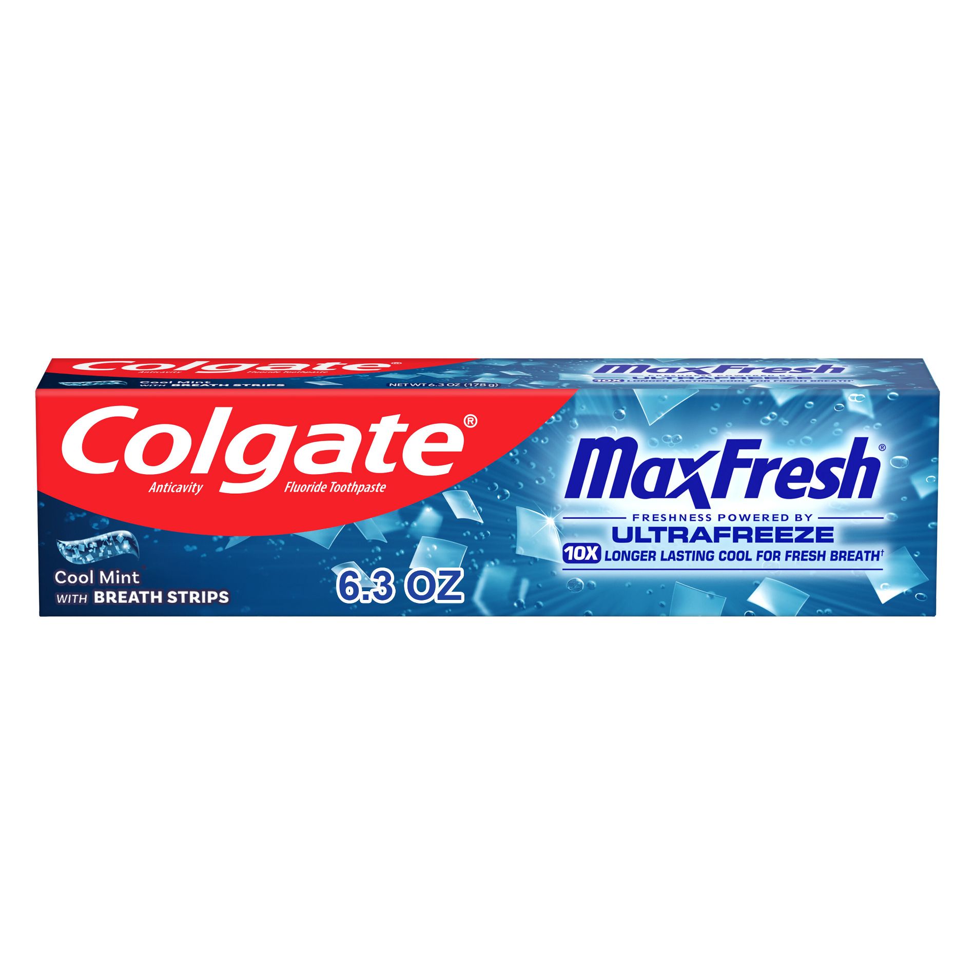 Colgate Max Fresh Toothpaste with Mini Breath Strips Cool Mint - 6.3oz