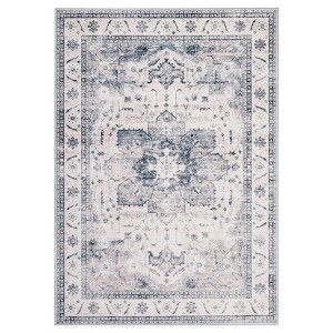 Area Rugs for Living Room - Machine Washable Vintage Rug, Non-Slip Low Pile, Rubber Backing, Washable Carpet for Bedroom, Dining Room, Kitchen - 1 of 4